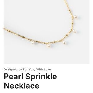 Gold Pearl Sprinkle Necklace